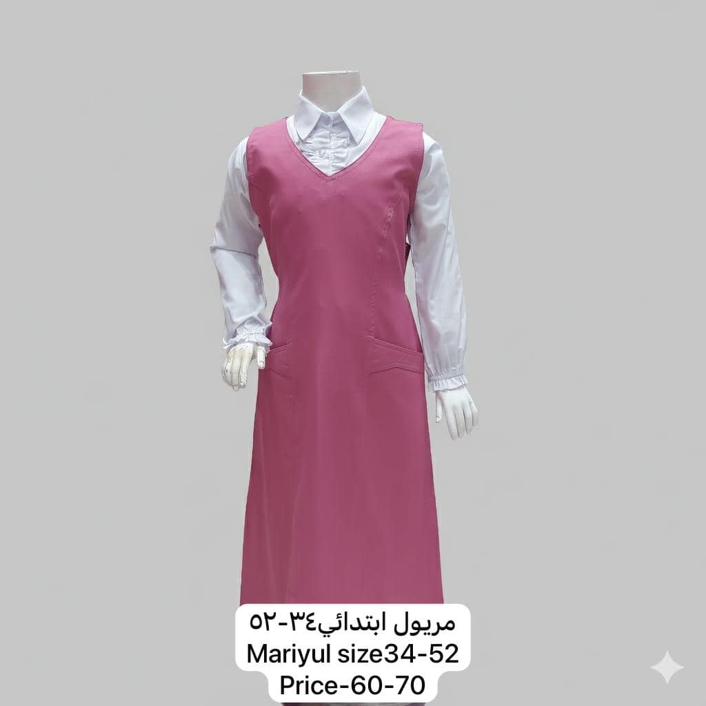 6 Girls' Pink School Uniform - Image 1